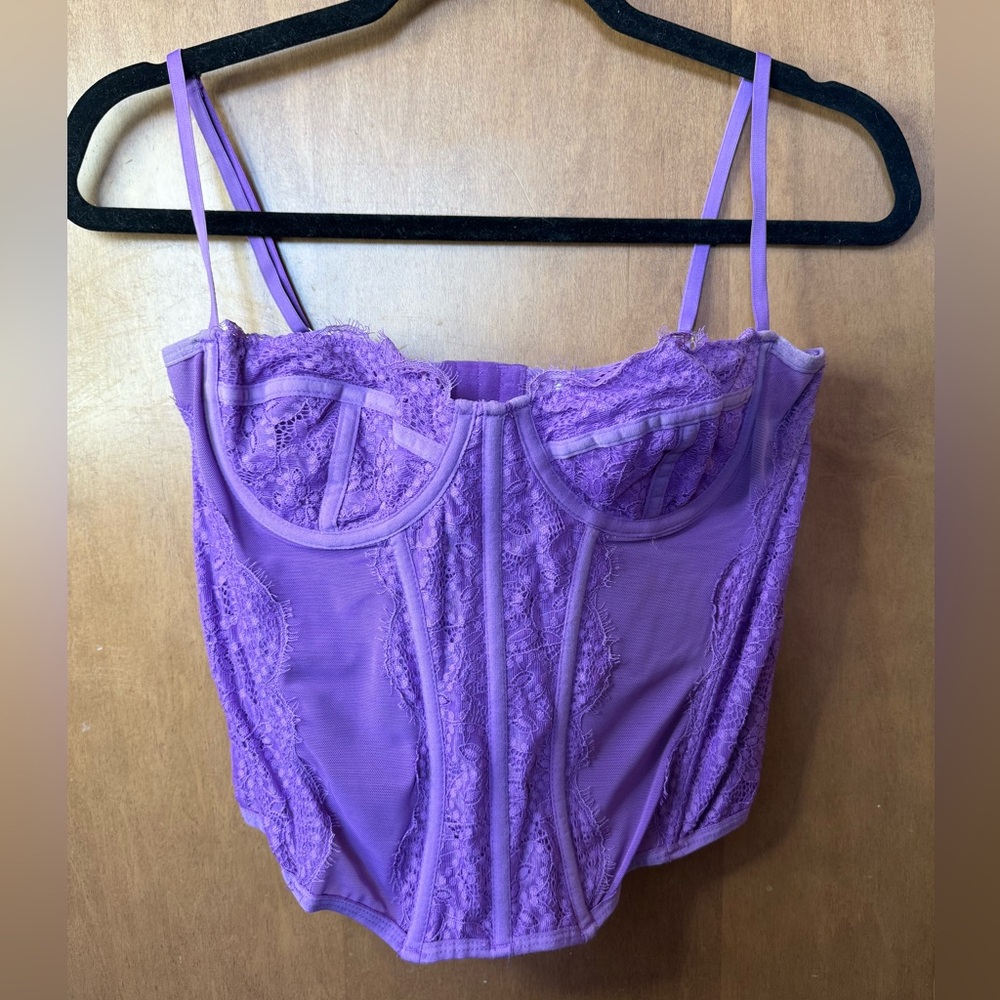 Urban Outfitters Purple Lace Corset Top